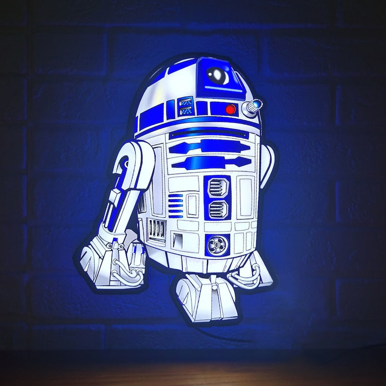 R2D2 Star Wars LED Lightbox, Made by 3D Printer, USB Powered and Full Dimmable, Star Wars Gifts for Woman and Man