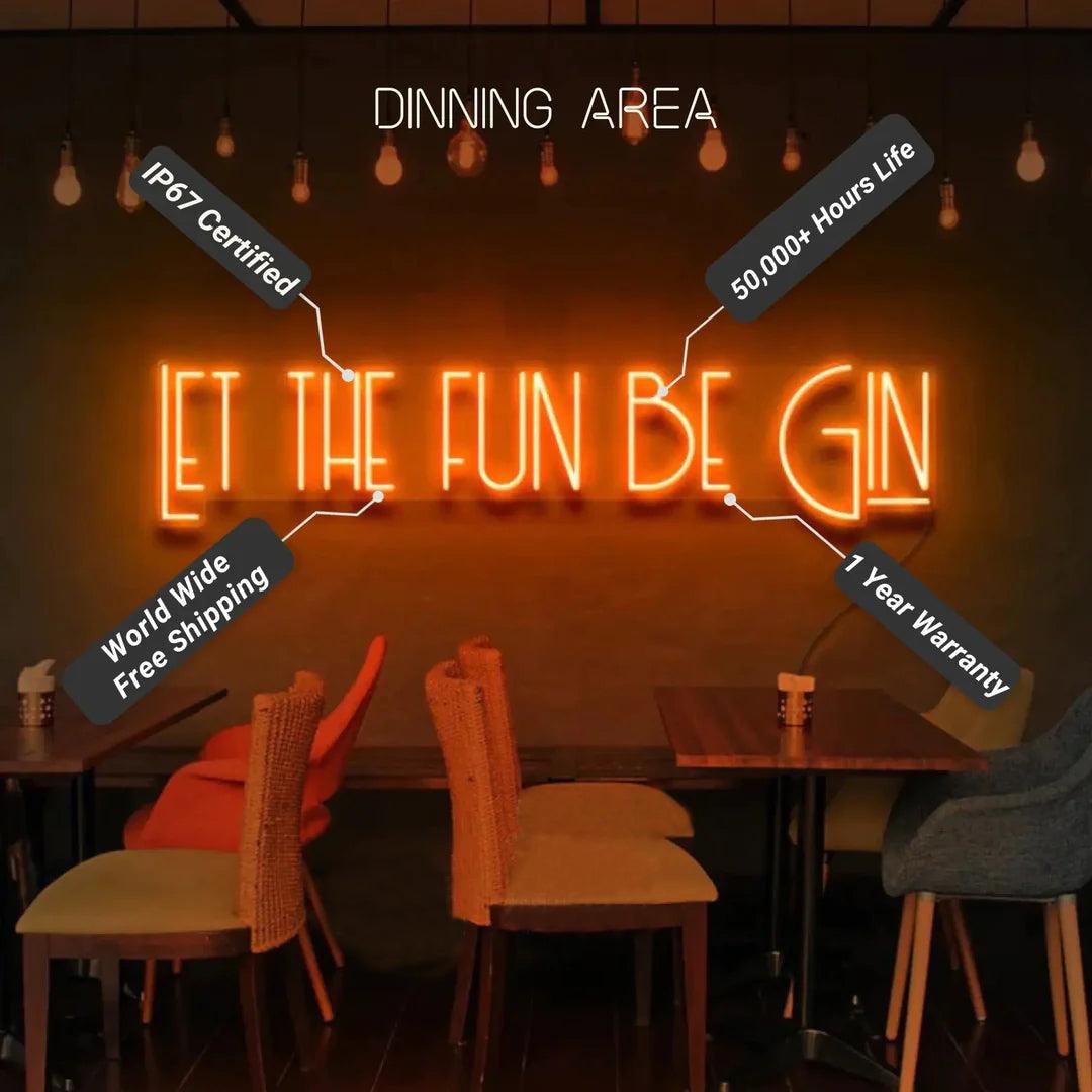 Let The Fun Begin Neon Signs For Party Decor
