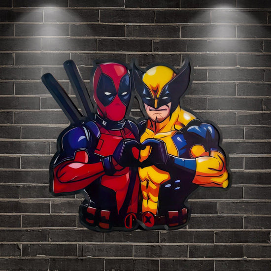 Deadpool & wolverine  Game Lightbox 3D Printed LED Lightbox