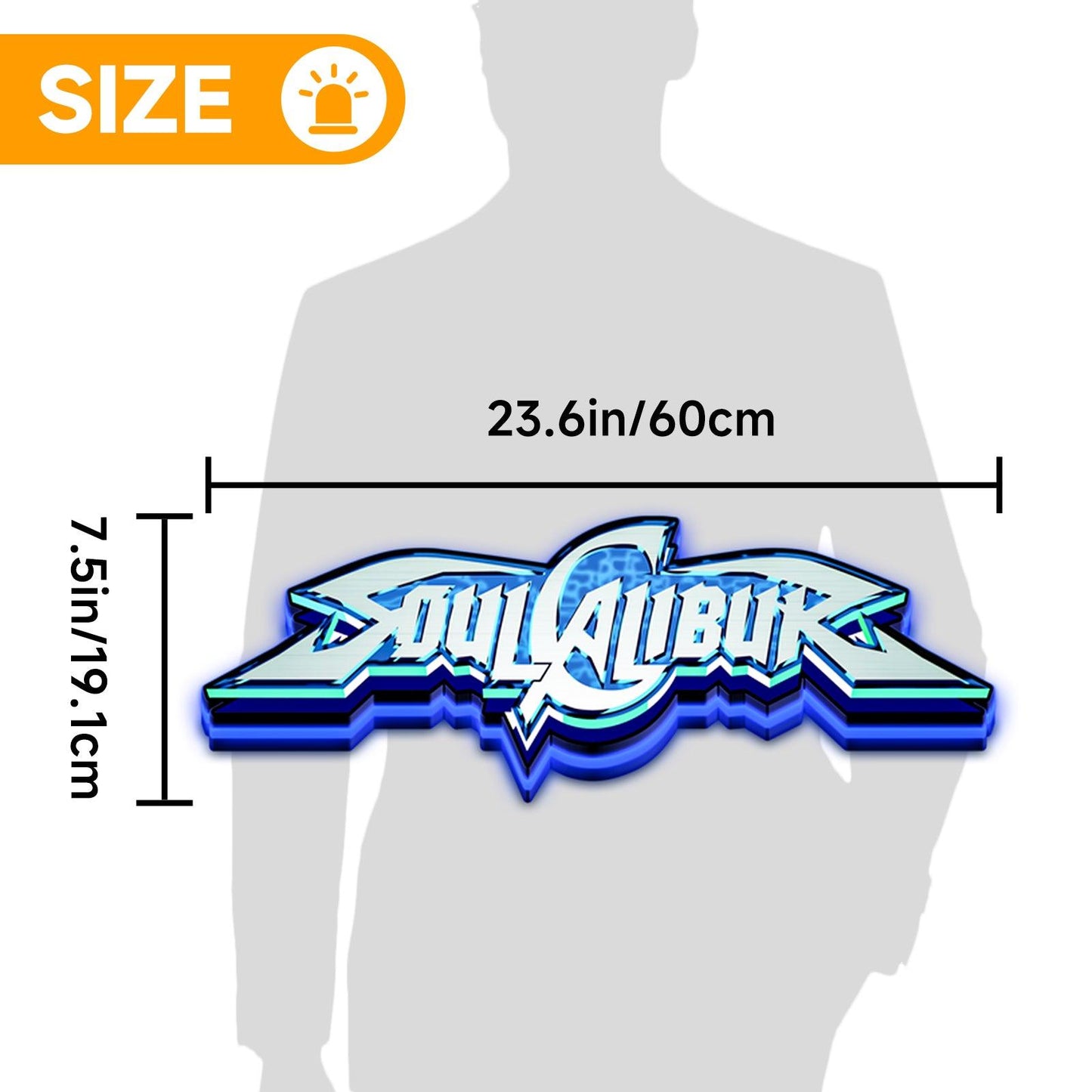 Soul Calibur Boîte à lumière LED imprimée en 3D pour la décoration de la salle de jeux