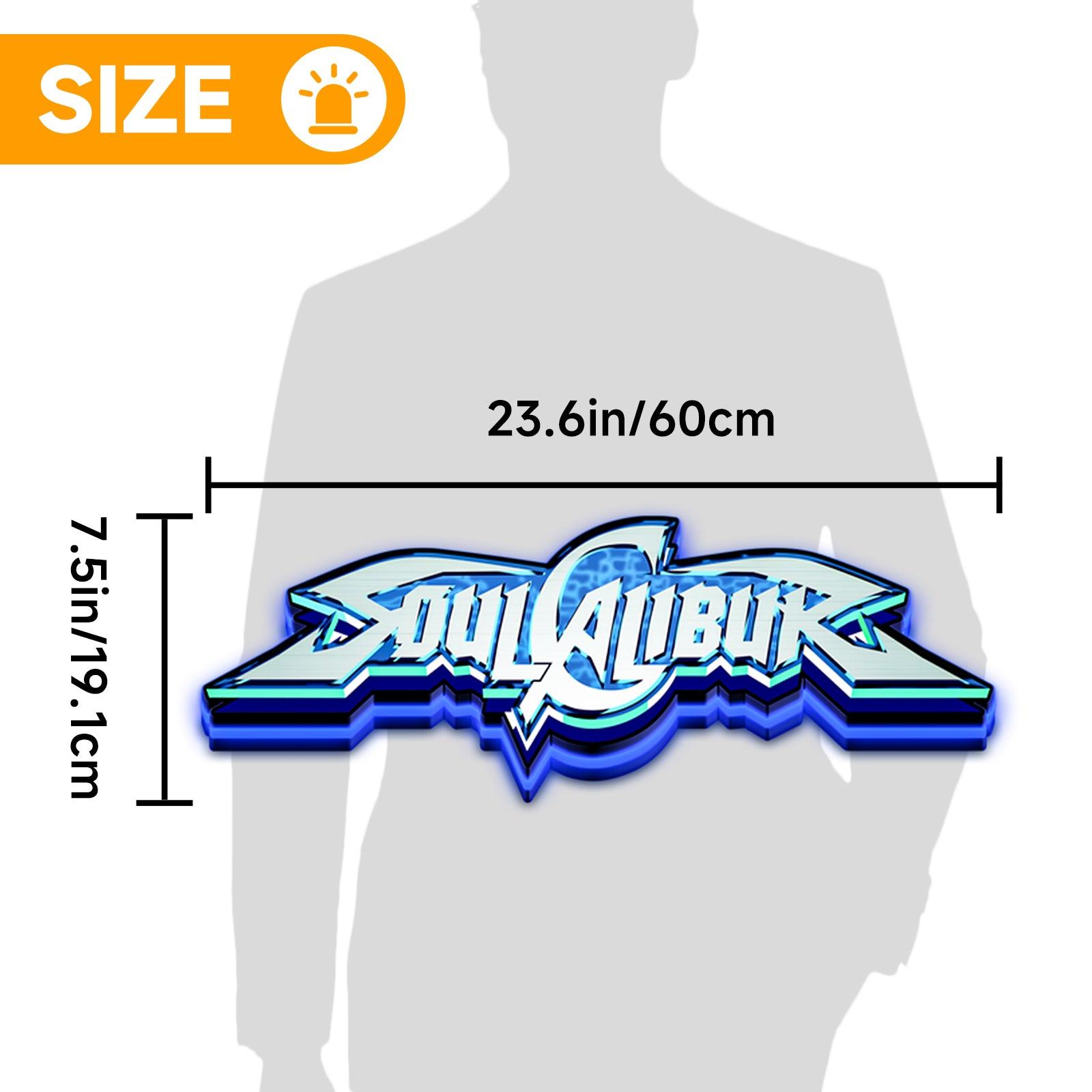 Soul Calibur Boîte à lumière LED imprimée en 3D pour la décoration de la salle de jeux