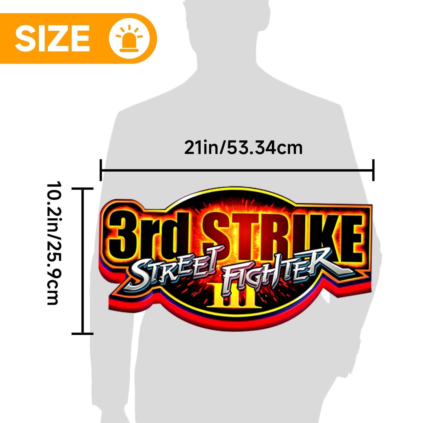 Custom LED Lightbox Street Fighter 3 Third Strike 3D Print Lightbox for Gaming Room Signage Retro Game Signs