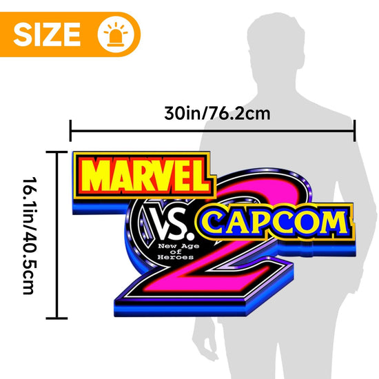 Marvel V Capcom 2 LED Lightbox, Perfect for Game Room & Arcade Topper, 5V