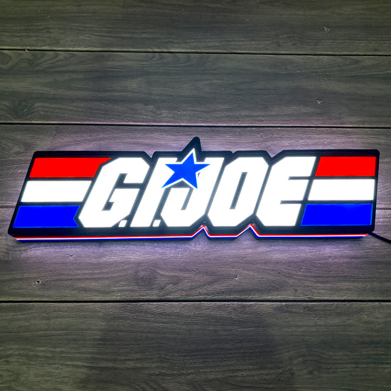 G.I. Joe Sign and Cobra G.I. Joe 3D Printed Lightbox Sign 3D Printed LED Sign G.I. Joe Decoration