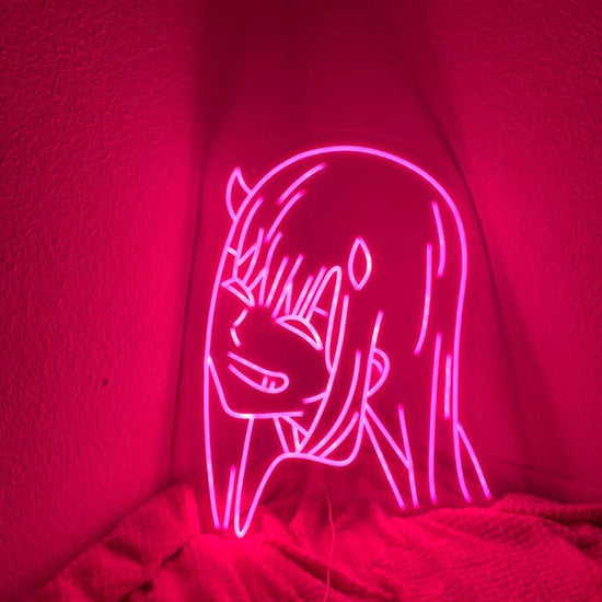 Zero Two Anime Neon Sign Cute Birthday Gift Night Led Light Pretty Girl Gift - FYLZGO Signs