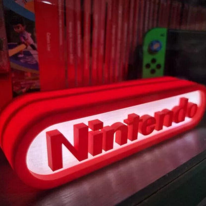 The classic Nintendo Logo LED box 3D Printed Powered by USB & dimmable - FYLZGO Signs