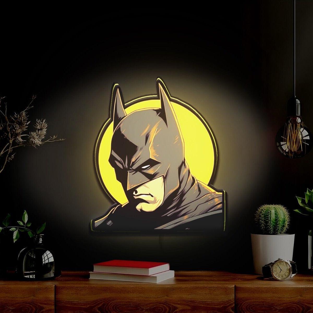 Batman 3D Printed LED Sign Ultra Rare Decorative Lightbox USB Powered Dimmable - FYLZGO Signs