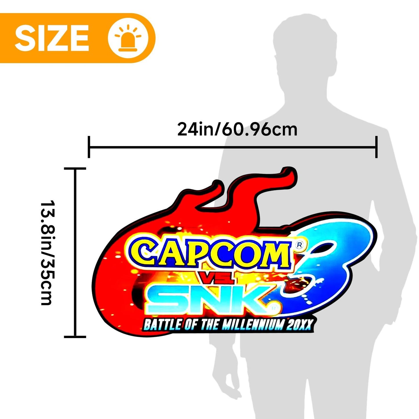 SNK vs. Capcom, Classic Arcade LED Light Box, Classic Fighting Game Arcade Toppers, LED Lightbox Pinball Topper