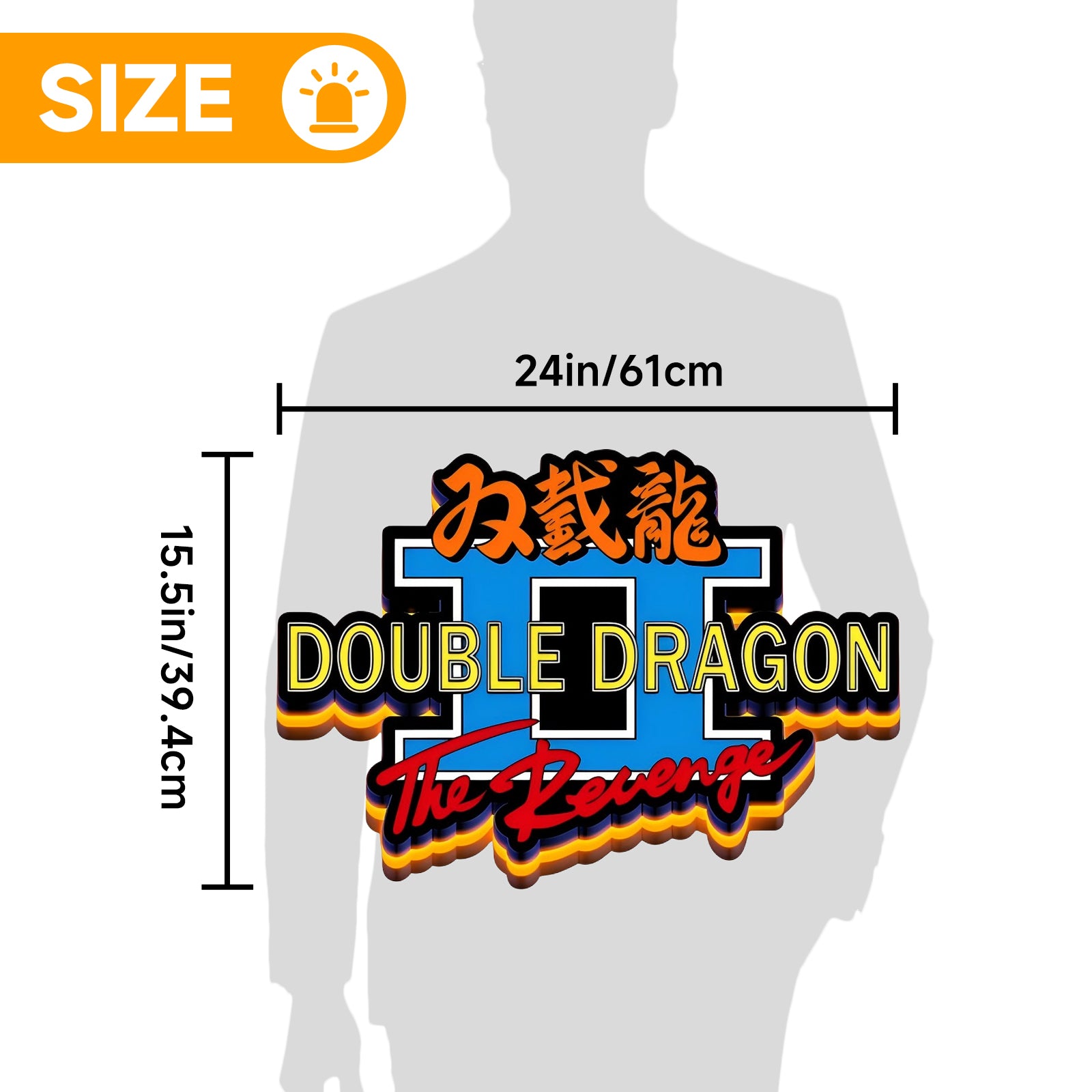 Custom Double Dragon II The Revenge Logo LED Nightlight 3D Print Desktop Lightbox Signs RGB