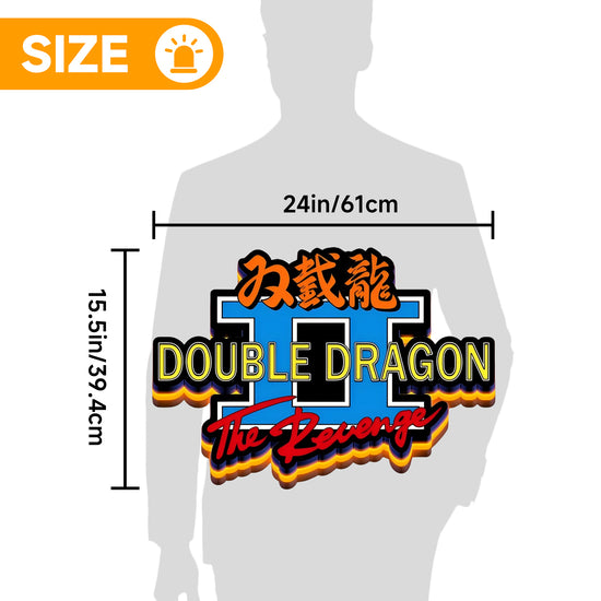 Custom Double Dragon II The Revenge Logo LED Nightlight 3D Print Desktop Lightbox Signs RGB