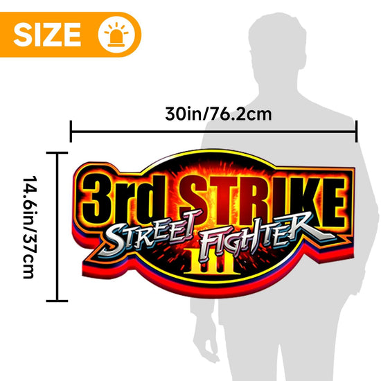 Custom LED Lightbox Street Fighter 3 Third Strike 3D Print Lightbox for Gaming Room Signage Retro Game Signs