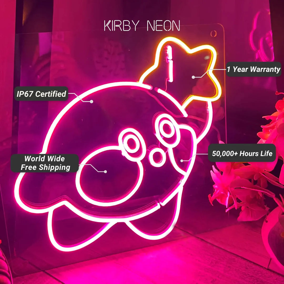 Kirby Star Neon Signs