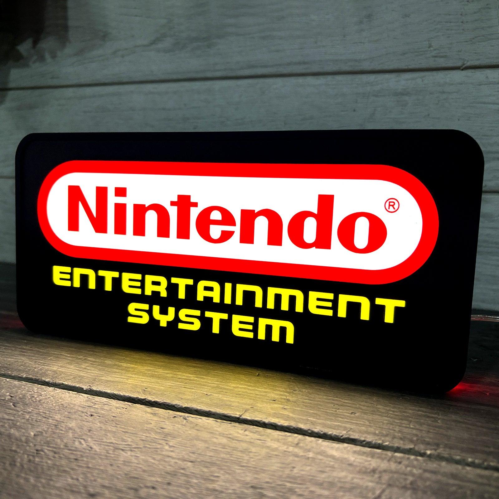 Nintendo Entertainment System Logo Night Lights SNES Video Game Light  3D Printed Lightbox