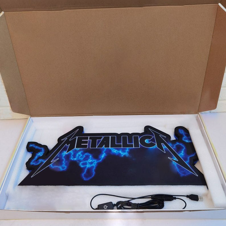 The Metallica Pinball LED Lightbox, The Metallica Pinball Topper, USB powered and with Dimming Function, design for Stern Pinball