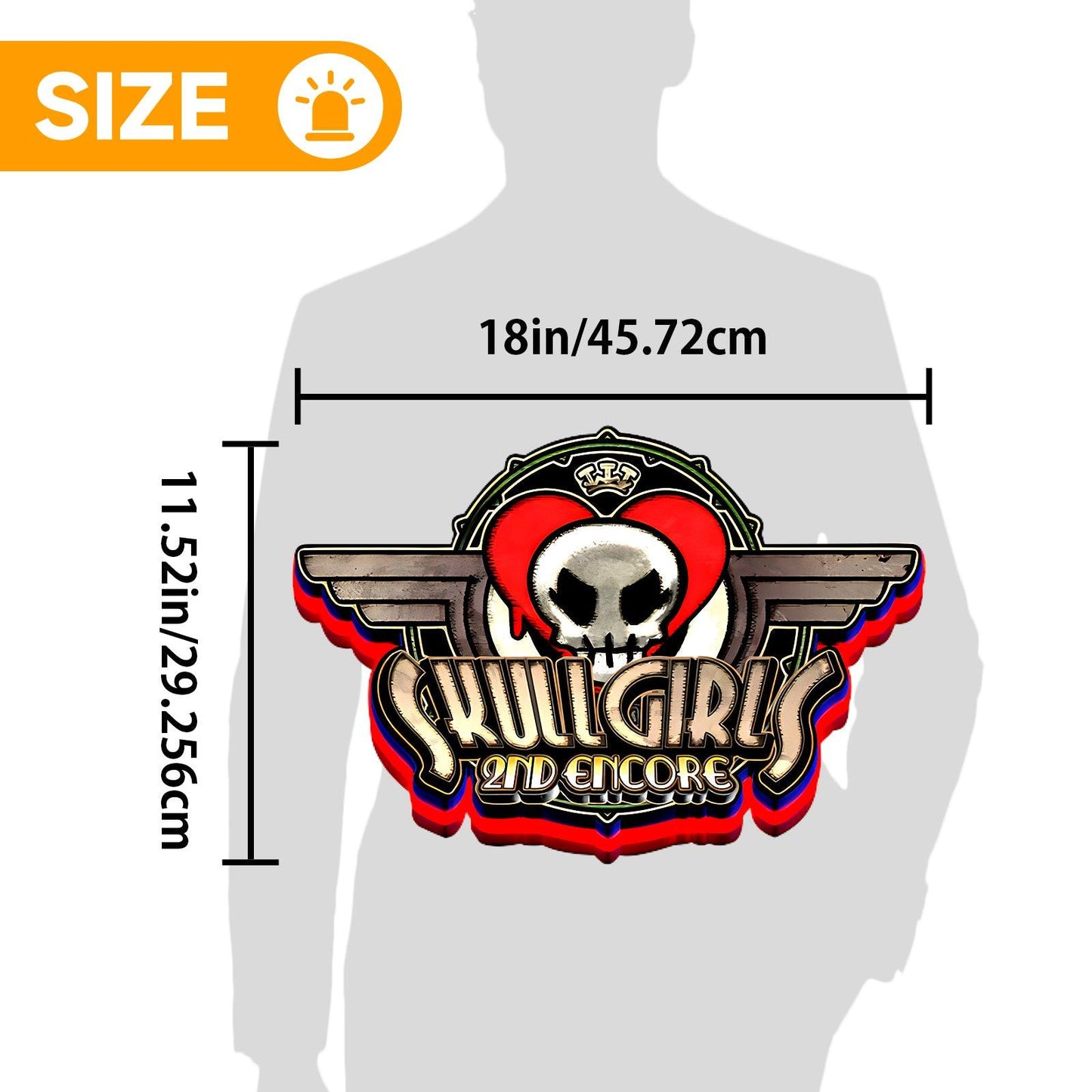 Skullgirls 2nd Encore Game Logo Lightbox LED signe personnalisé pour la décoration