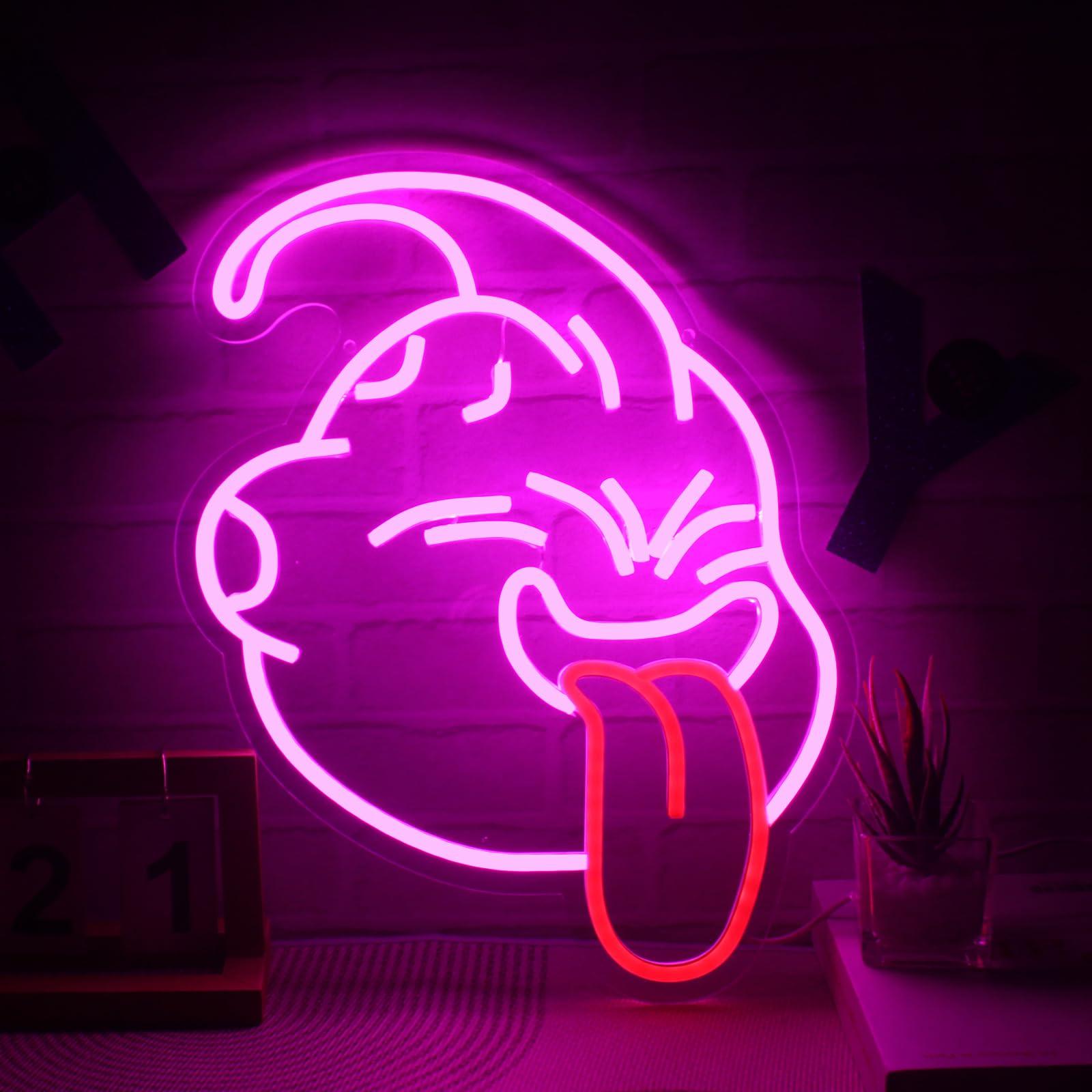 Majin Buu Neon Sign for Room Decor Neon Anime Sign Neon Light LED Sign Dragon Ball - FYLZGO Signs