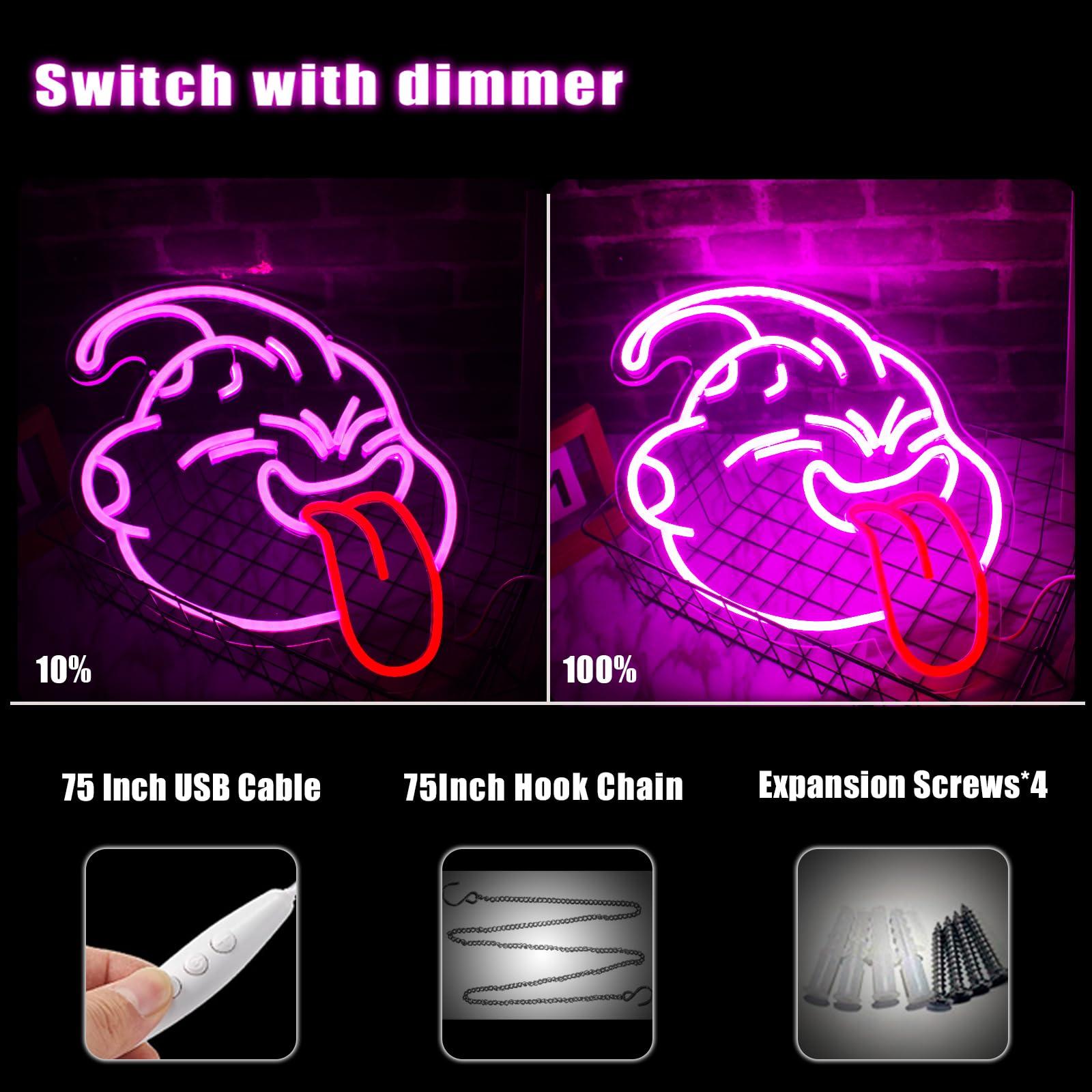 Majin Buu Neon Sign for Room Decor Neon Anime Sign Neon Light LED Sign Dragon Ball - FYLZGO Signs