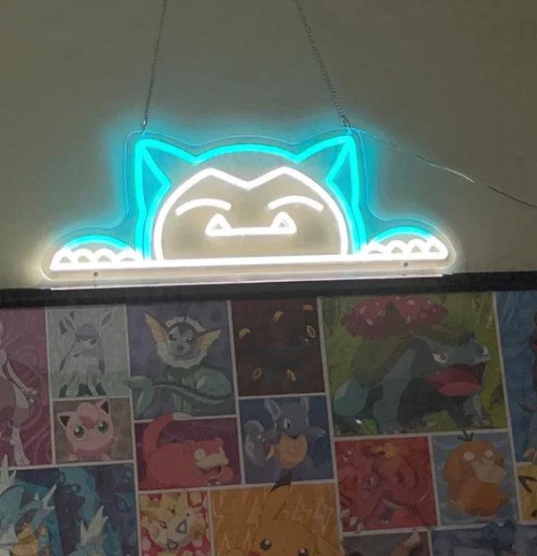 Pokemon Snorlax Neon Sign Cartoon Neon Light Wall Decor Cute Gift - FYLZGO Signs