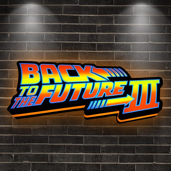 Back To The Future Logo LED Lightbox 3D Print Decortion Night Lights Illuminated Gaming Room