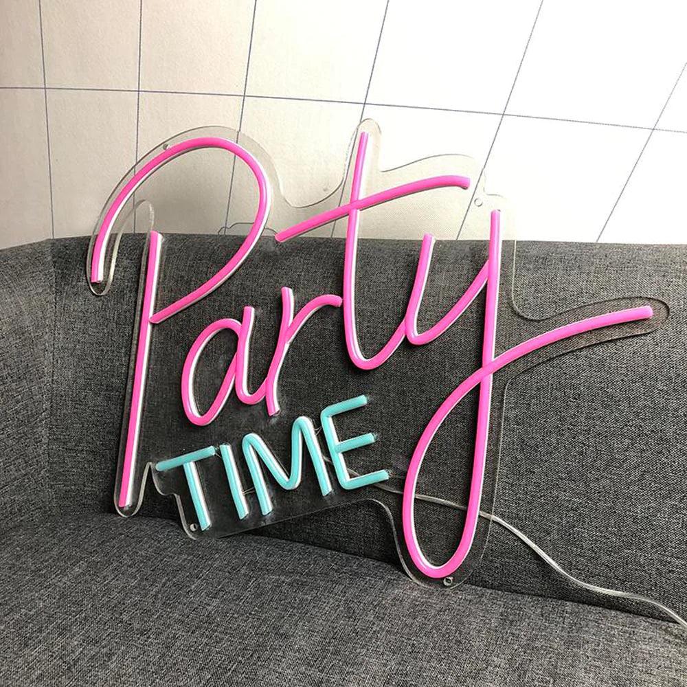 Party Time Neon Signs Decor - FYLZGO Signs