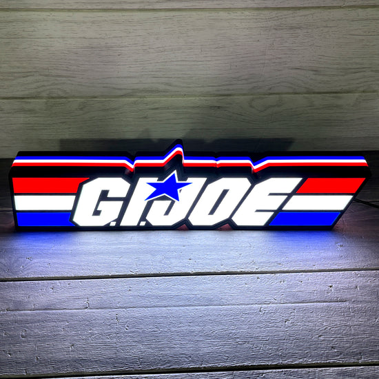 G.I. Joe Sign and Cobra G.I. Joe 3D Printed Lightbox Sign 3D Printed LED Sign G.I. Joe Decoration