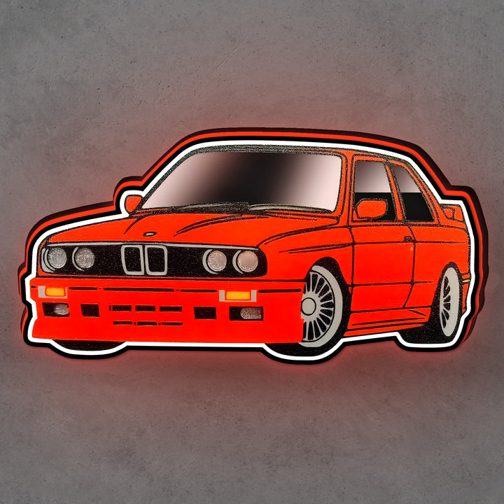 BMW E30 multicolor 3d printed lightbox