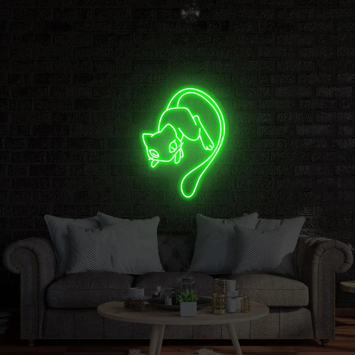 Pokemon Mew Relaxed Neon Sign for Home Kids Room - FYLZGO Signs