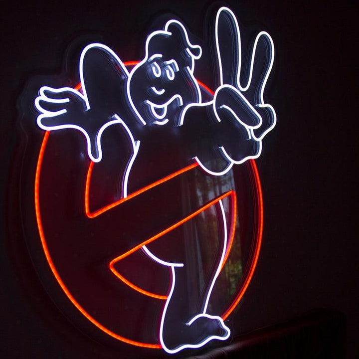 GHOSTBUSTERS 80s logo ghost, LED Neon Sign, Custom Neon, Neon Light