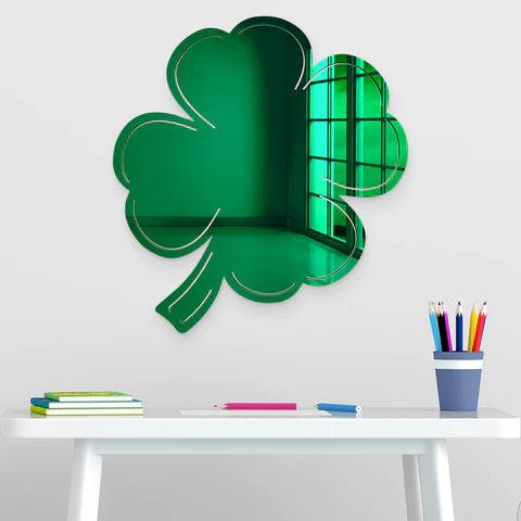 Four Leaf Clover Decorative Wall Mirror - FYLZGO Signs