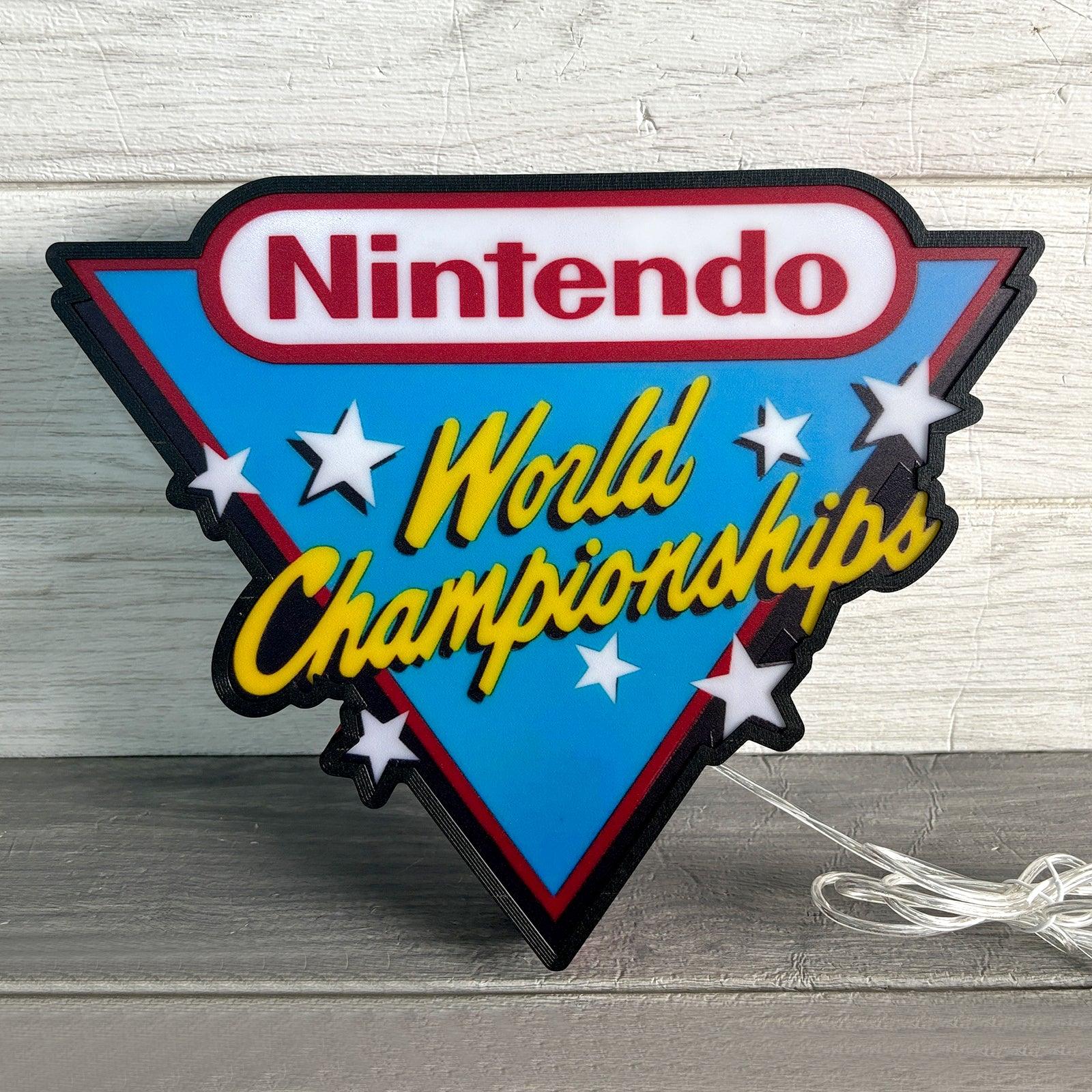 Nintendo World Campionships Logo Night Lights SNES Video Game Light  3D Printed Lightbox