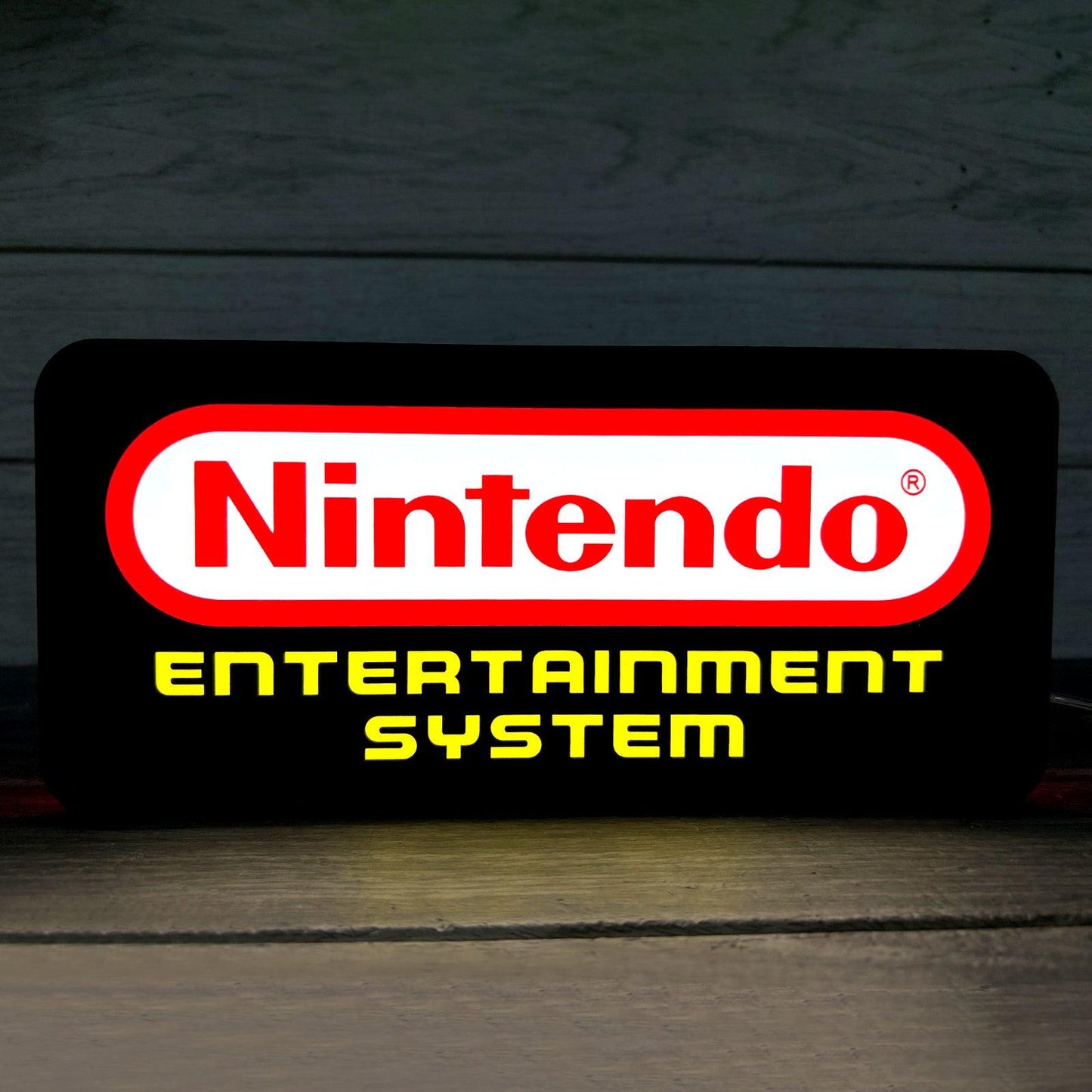 Nintendo Entertainment System Logo Night Lights SNES Video Game Light  3D Printed Lightbox