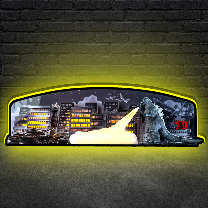 Godzilla 70th Anniversary Pinball Topper LED Lightbox