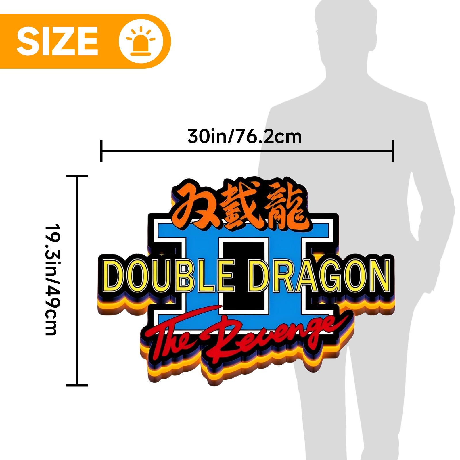 Custom Double Dragon II The Revenge Logo LED Nightlight 3D Print Desktop Lightbox Signs RGB