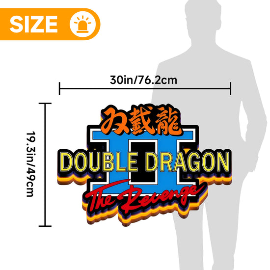 Custom Double Dragon II The Revenge Logo LED Nightlight 3D Print Desktop Lightbox Signs RGB