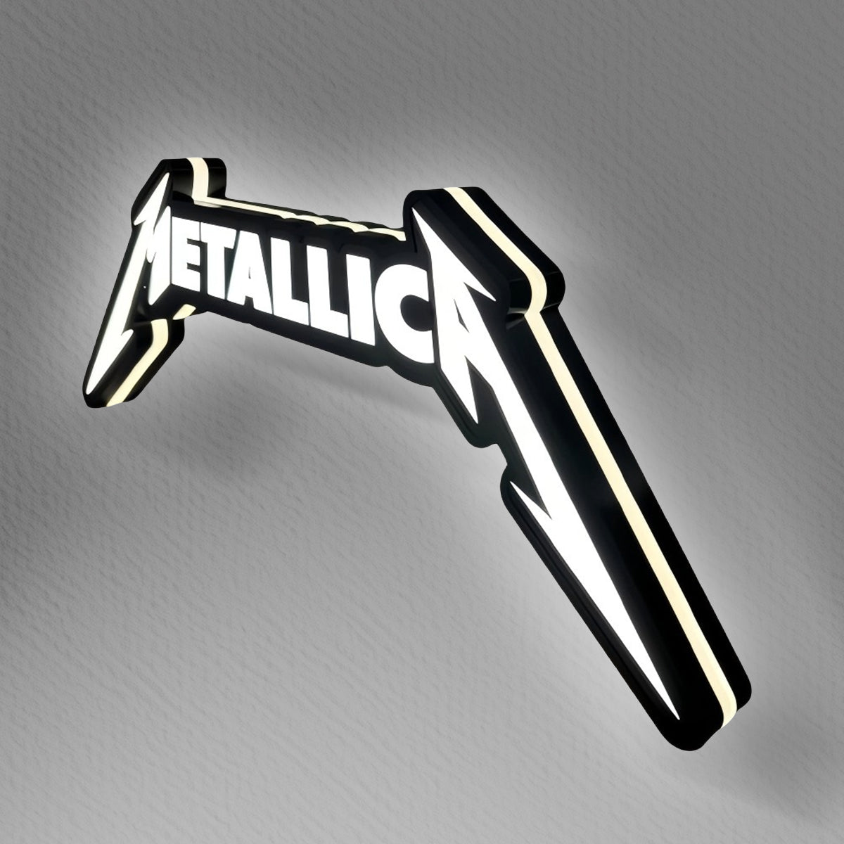 Metallica 3D Printed LED Lamp  Illuminate 3D Lightbox Your Space Dimmable & Powered by USB