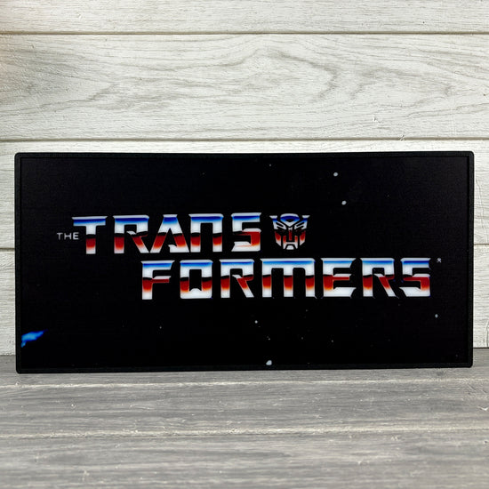 Transformers retro 3D printed LED light box logo wall art decorative fan cave