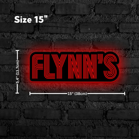 Flynn's Arcade LED Sign, Great Nostalgic Decoration, Fully Dimmable & Powered by USB