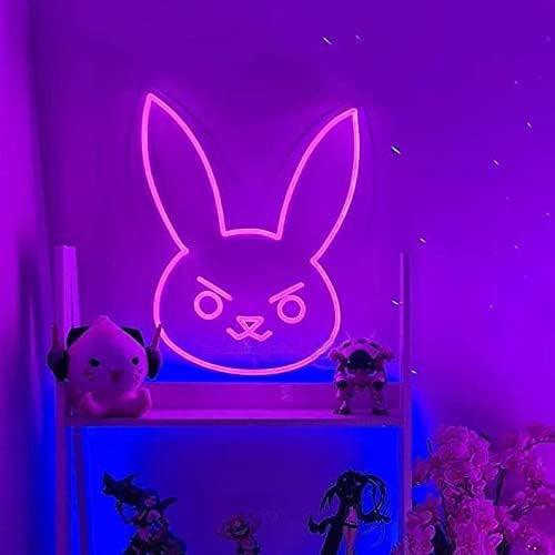 DVA Bunny Neon Sign Pink Gift for Kids Unique Design Gift - FYLZGO Signs