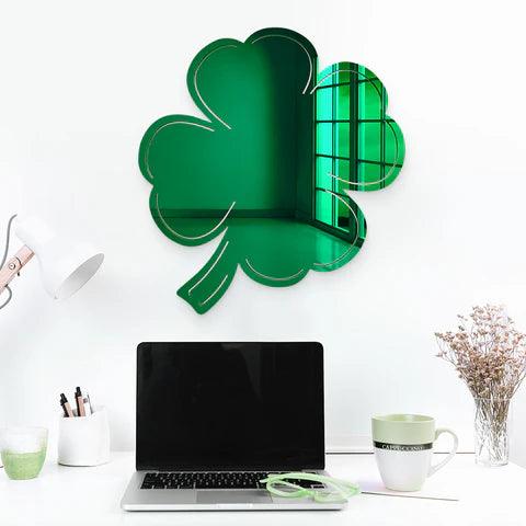 Four Leaf Clover Decorative Wall Mirror - FYLZGO Signs