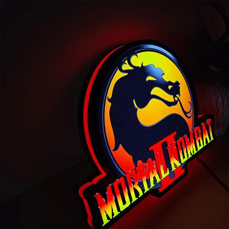 Custom Amazing Gaming LED Night Light box Mortal Kombat Logo 3D Print Desktop Lightbox - FYLZGO Signs