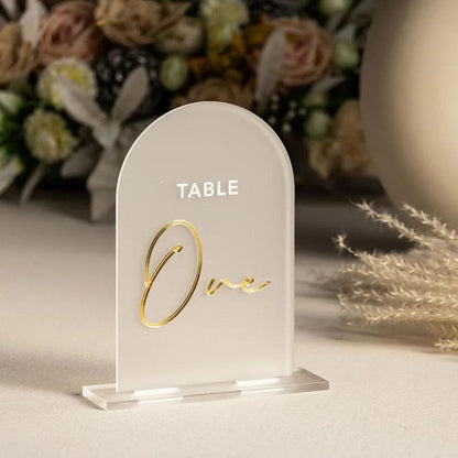 Black Acrylic Table Numbers Frosted Acrylic Sign Wedding Table Decor Wedding Signage Gold Table Numbers White Table Numbers - FYLZGO Signs