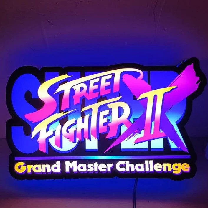 Best Gift Custom Street Fighter II Logo Lightbox Sign 3D Print 20 Inch Nightlight - FYLZGO Signs
