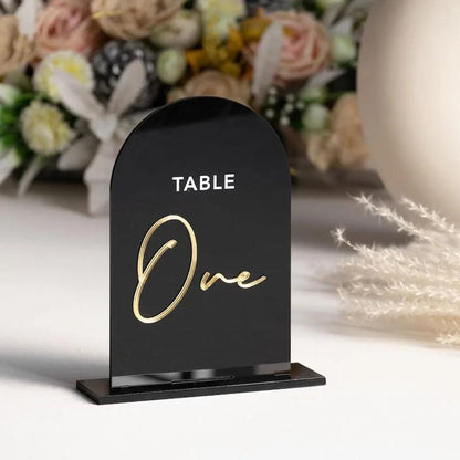 Black Acrylic Table Numbers Frosted Acrylic Sign Wedding Table Decor Wedding Signage Gold Table Numbers White Table Numbers - FYLZGO Signs