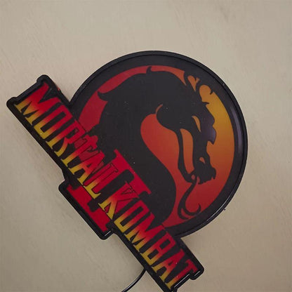 Custom Amazing Gaming LED Night Light box Mortal Kombat Logo 3D Print Desktop Lightbox - FYLZGO Signs