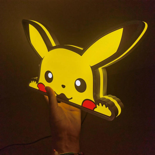 Logo Sign Pikachu Neon Cartoon LED Light Wall Decor Night Light - FYLZGO Signs