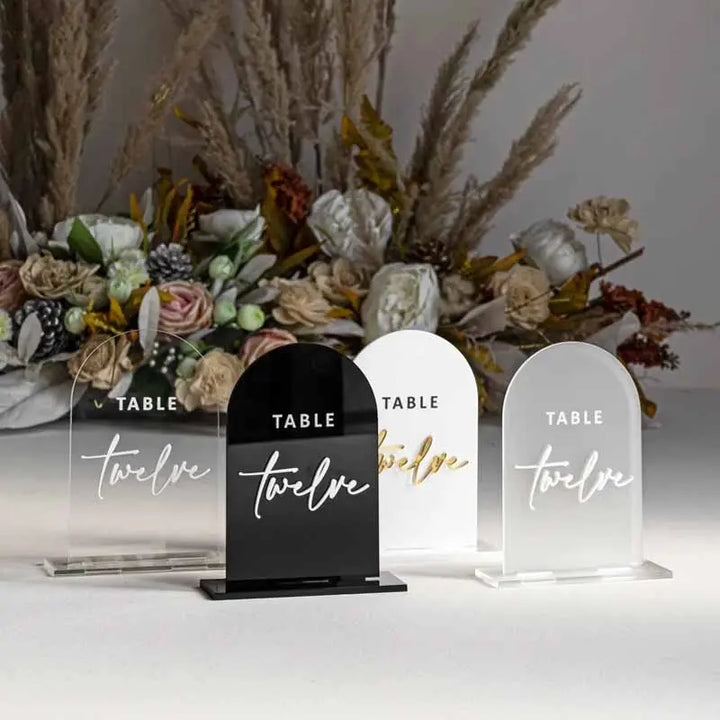 Acrylic Menu Holder Tabletop Number Holder Digital Seat Card Wedding Table Card Wedding Banquet Layout Wedding Table Numbers