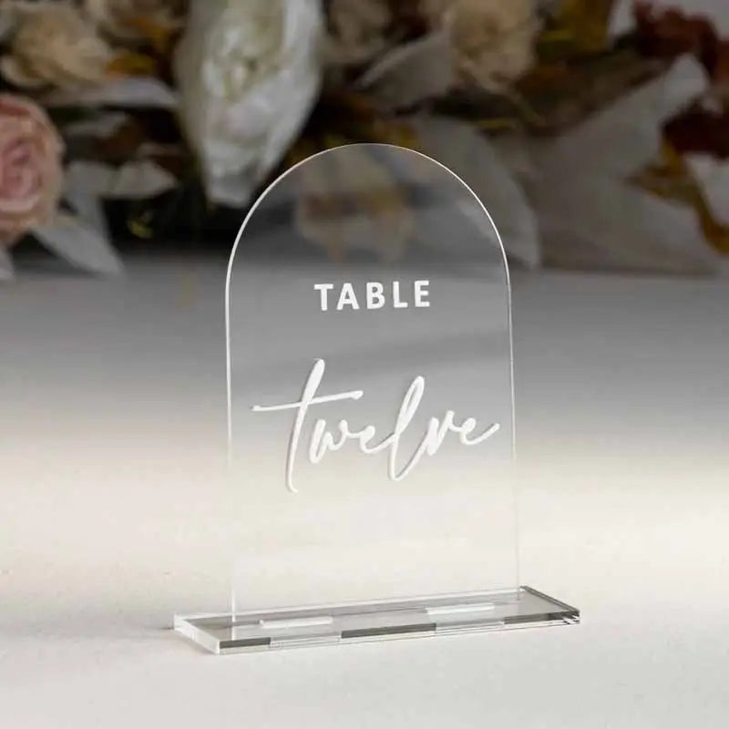 Acrylic Menu Holder Tabletop Number Holder Digital Seat Card Wedding Table Card Wedding Banquet Layout Wedding Table Numbers