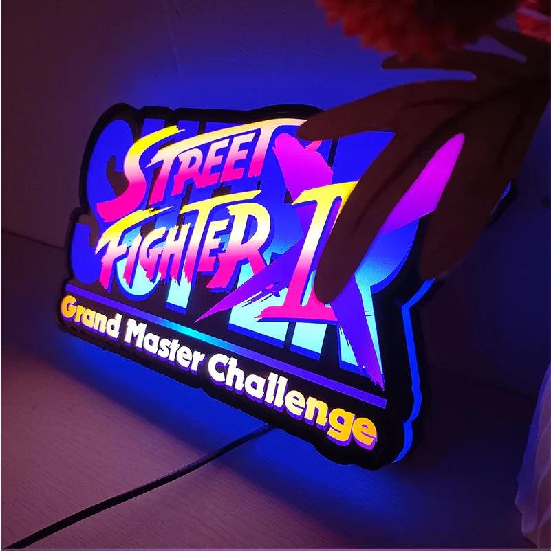 Best Gift Custom Street Fighter Logo Lightbox Light Home Game Wall Decor 3D Print Sign - FYLZGO Signs