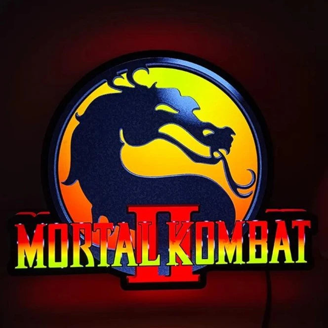 Custom Amazing Gaming LED Night Light box Mortal Kombat Logo 3D Print Desktop Lightbox - FYLZGO Signs