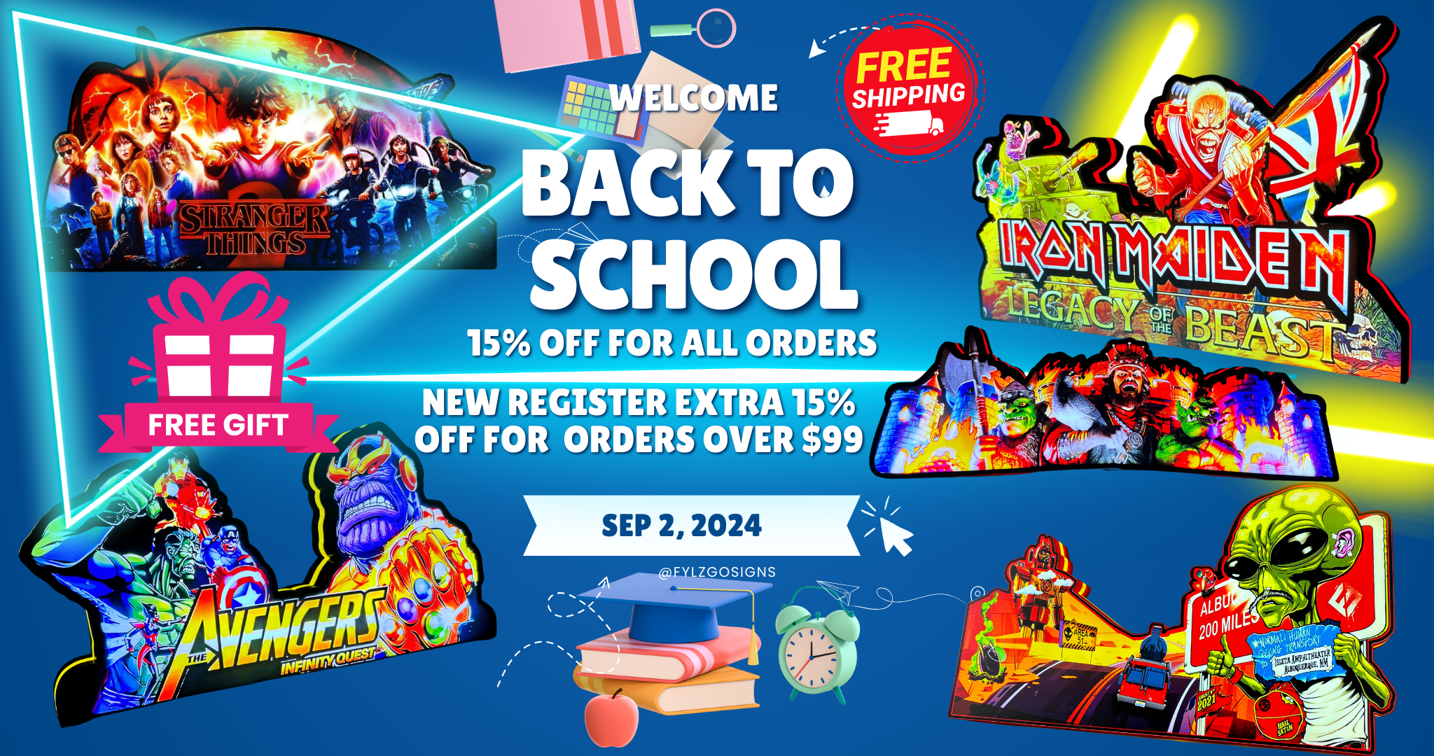 BACK TO SCHOOL 15% OFF storewide